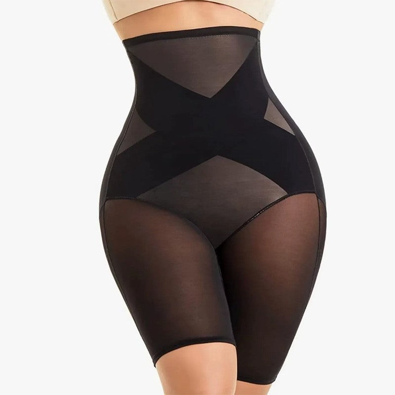 gaine sculptante ventre plat sous la poitrine et mi-cuisses - Noir - 3XL - image 5