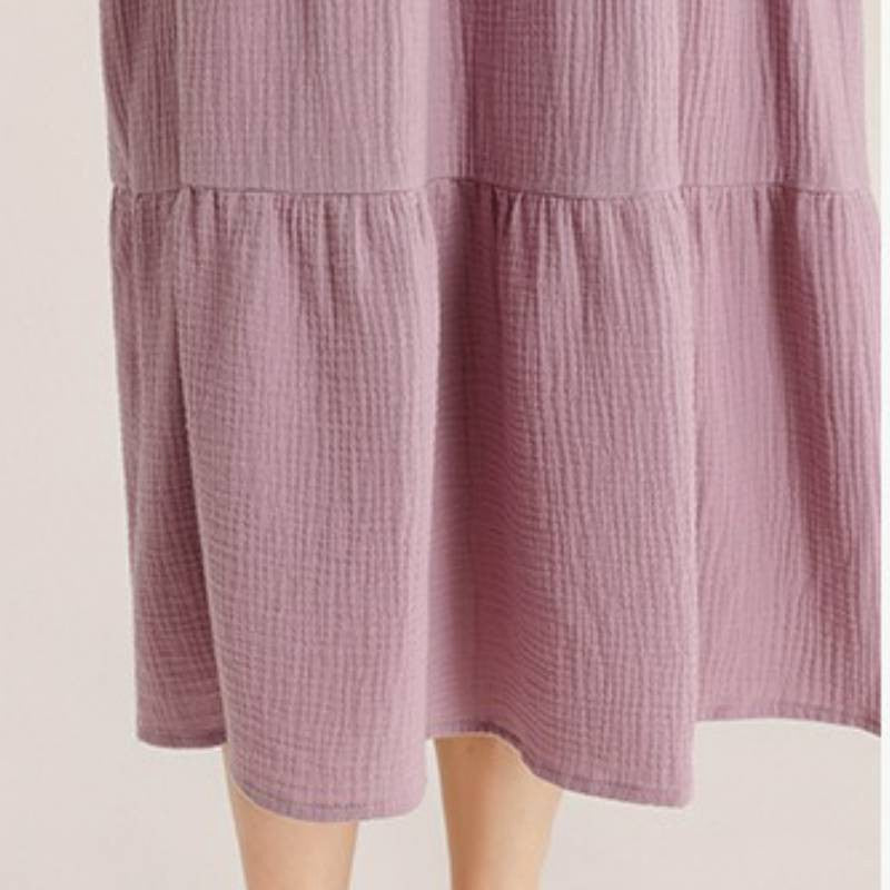 Robe midi sans manches à volants en coton - image 3