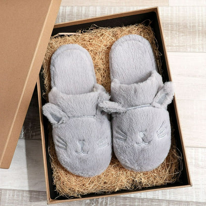 Pantoufles en peluche Cozy Cat - Gris - EU44-45(US10-11) - image 8
