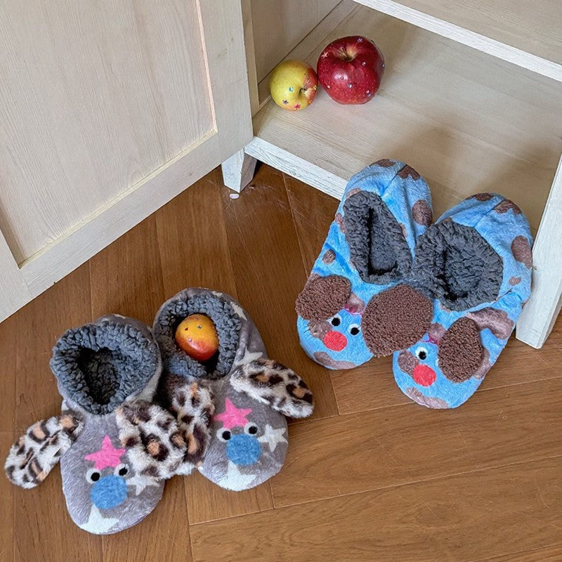 Chaussettes-chaussons en polaire corail à motif fleurs de tomate - image 7