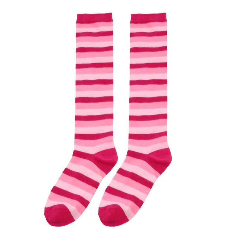 Chaussettes hautes à rayures douces (3 paires) - Rose clair - One Size - image 6