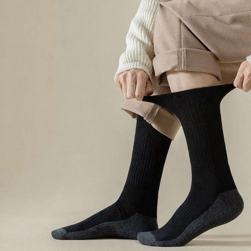 Chaussettes thermiques épaisses grandes tailles (3 paires) - image 1