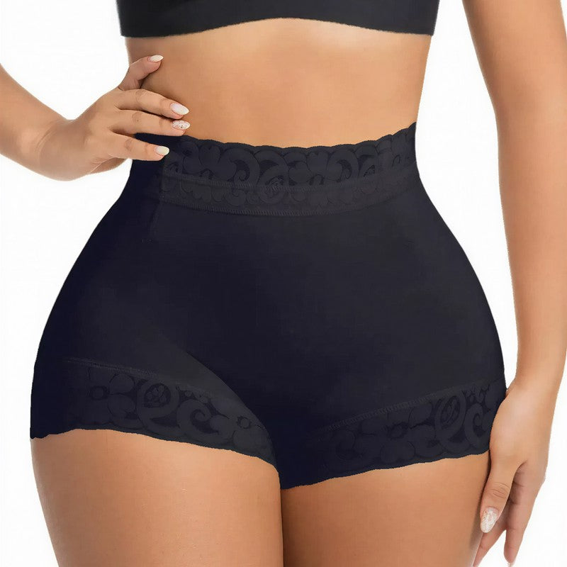 Culottes confortables en dentelle taille haute - Noir - 3XL - image 0