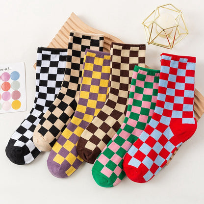 Chaussettes montantes à carreaux (6 paires) - Multicolore - 40 (US2-7) - image 2