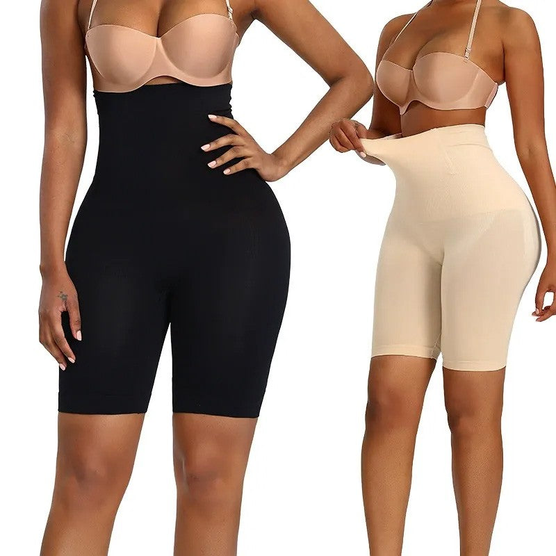 Short gainant sans coutures taille haute, gainant mi-cuisses - image 0