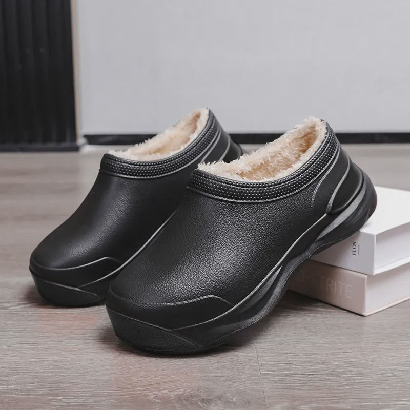 Chaussures de travail d'hiver confortables, doublées de peluche douce et faciles à enfiler - image 3