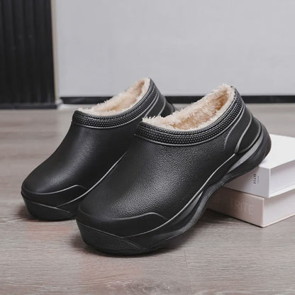 Chaussures de travail d'hiver confortables, doublées de peluche douce et faciles à enfiler - image 3