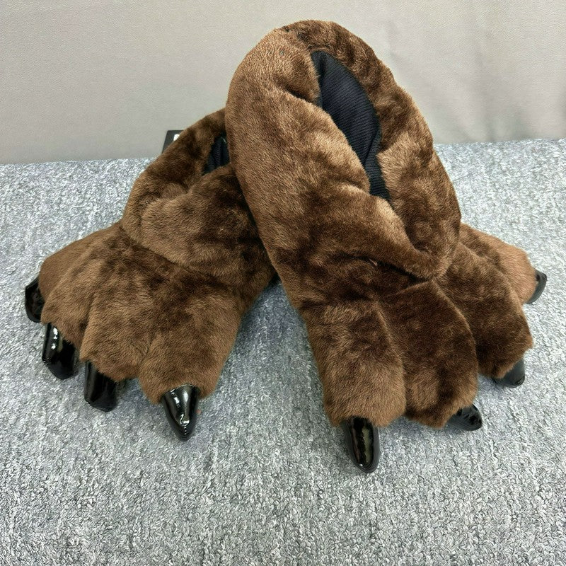 Chaussons en peluche Monster Paw - Café - EU36-42(US3-8.5) - image 4
