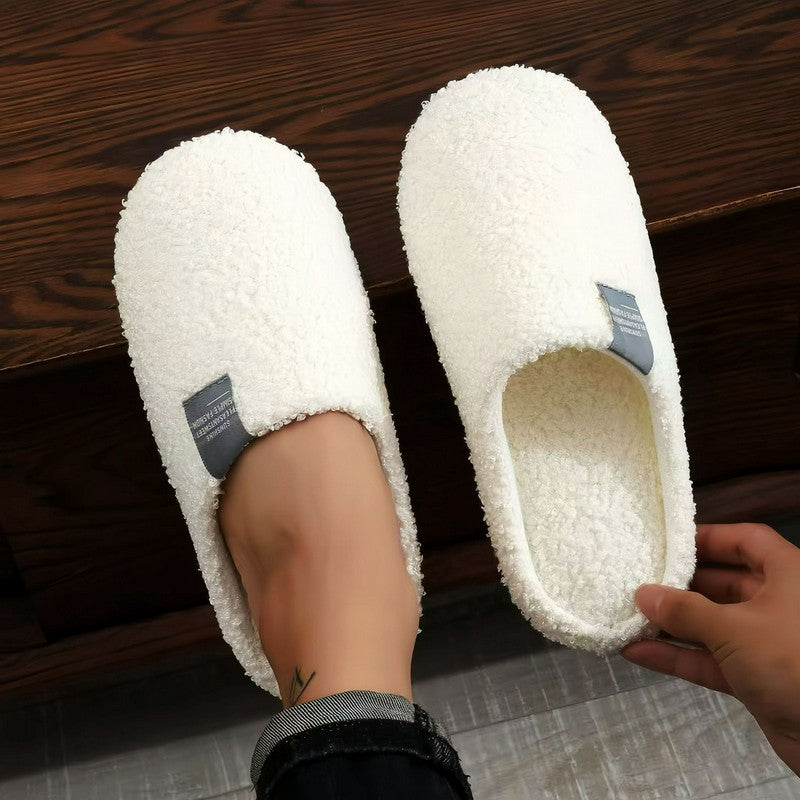 Pantoufles d'intérieur confortables et unies - Blanc - EU44-45(US10-11) - image 6