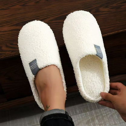 Pantoufles d'intérieur confortables et unies - Blanc - EU44-45(US10-11) - image 6