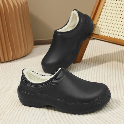 Chaussures de travail confortables en EVA doublées de polaire - Noir - EU44-45(US10-11) - image 1
