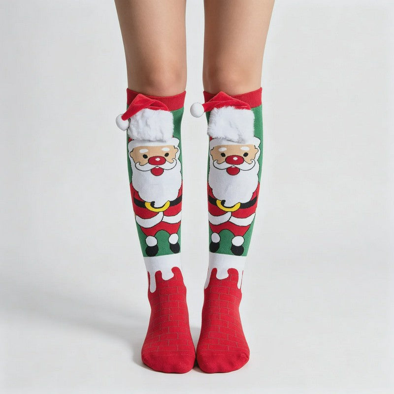Chaussettes hautes festives à motifs de personnages - image 1