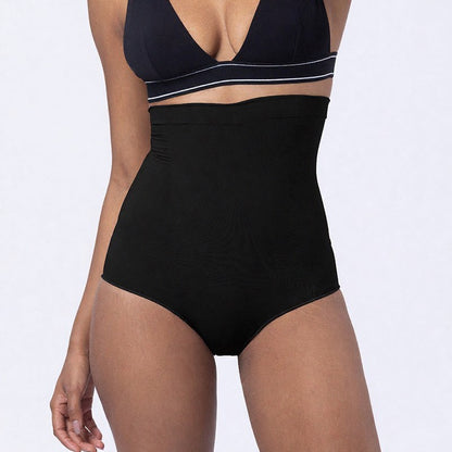 Culotte gainante sans coutures à taille haute et effet ventre plat - Noir - 4XL/ 5XL - image 1