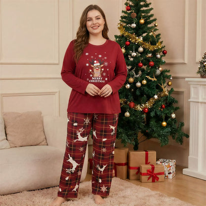 Ensemble pyjama à carreaux Joyeux Noël - image 0