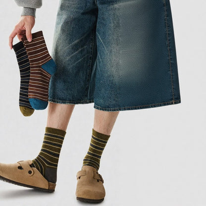 Chaussettes rayées vintage (2 paires) - image 7