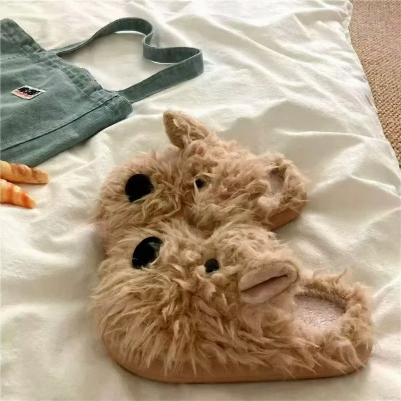 Pantoufles en peluche pour la maison avec chiot confortable - image 2