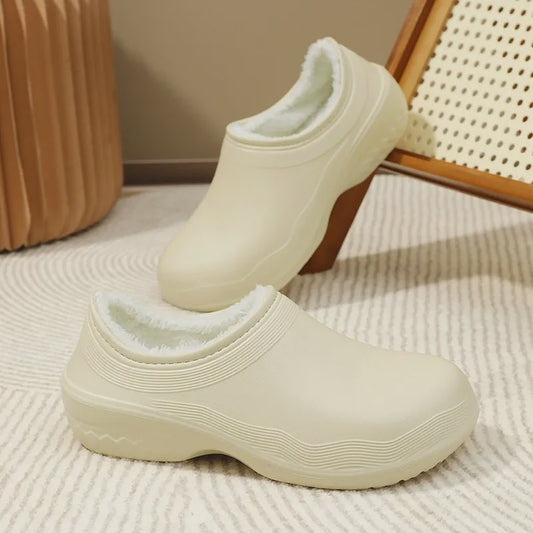 Chaussures de travail confortables en EVA doublées de polaire - Kaki - EU44-45(US10-11) - image 0