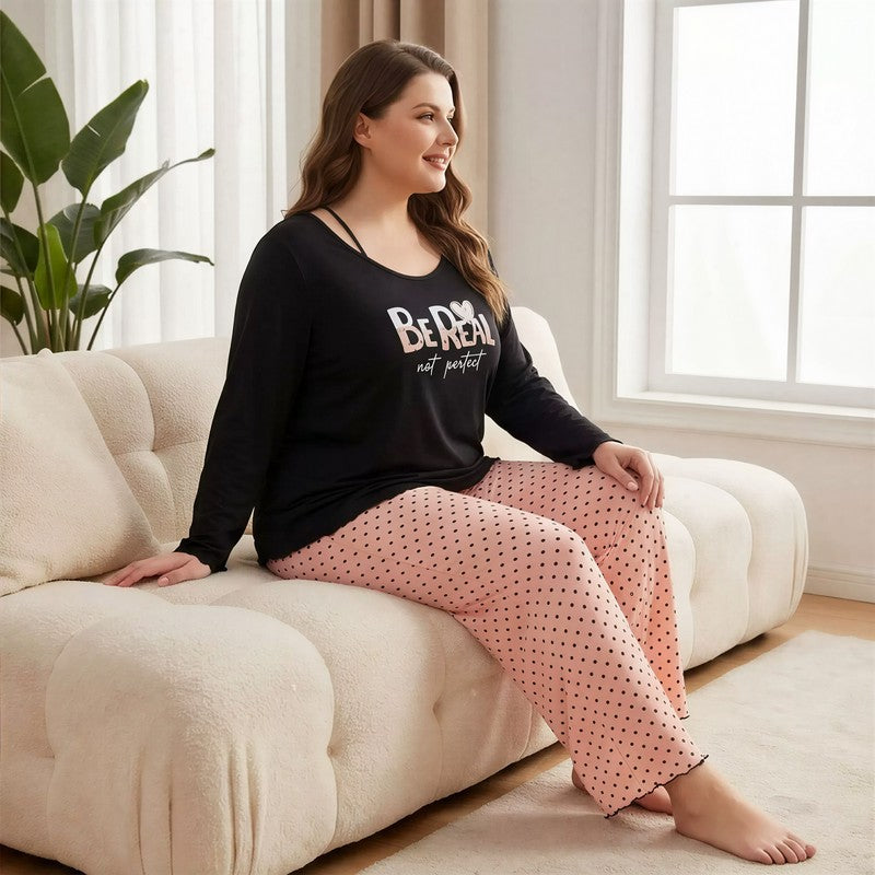Ensemble pyjama à pois Be Real - image 1