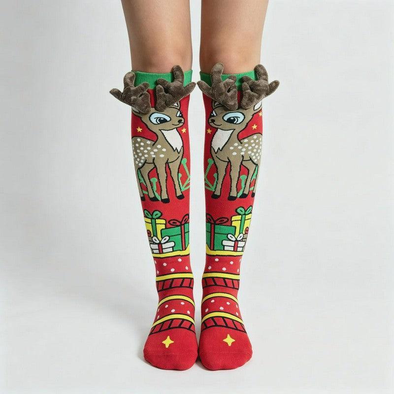 Chaussettes hautes festives à motifs de personnages - image 0