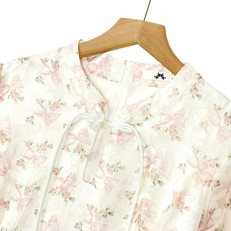 Robe midi romantique à fleurs de jardin - image 1